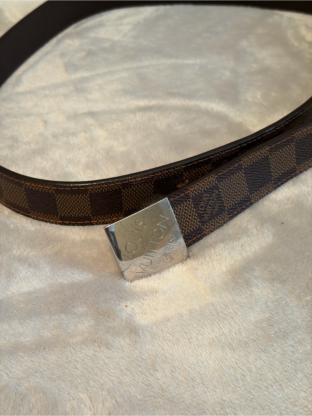 Louis Vuitton Damier Ebene Belt Brown (unisex)